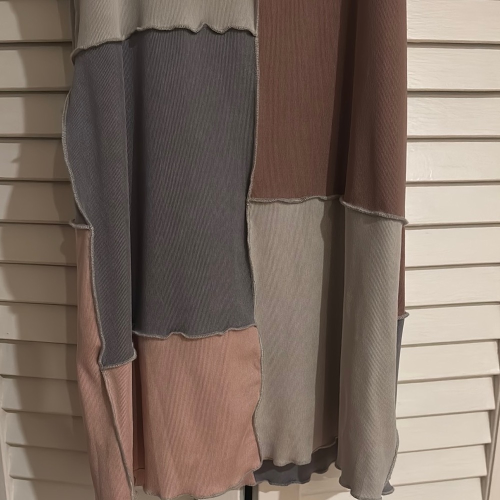 Storia Blue Gray Asymmetrical Slip Mini Dress - Picture 10 of 11